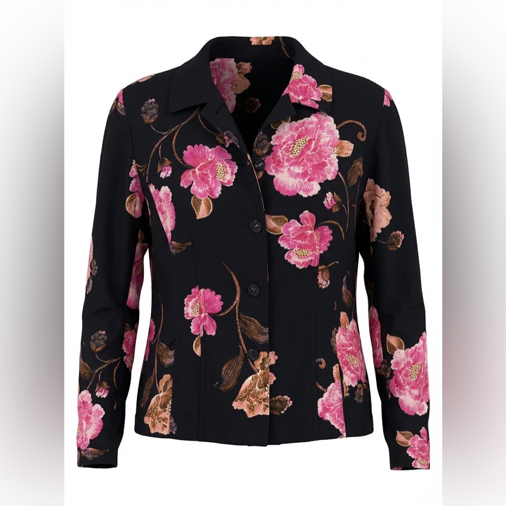 Floral Emma James by Liz Claiborne  Women's Linen Jacket